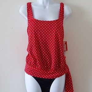 Slim by Catalina One Piece Polka Dot Swimsuit